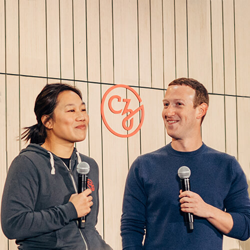 Priscilla Chan and Mark Zuckerberg, CZI Co-Founders and Co-CEOs (Our Leadership).